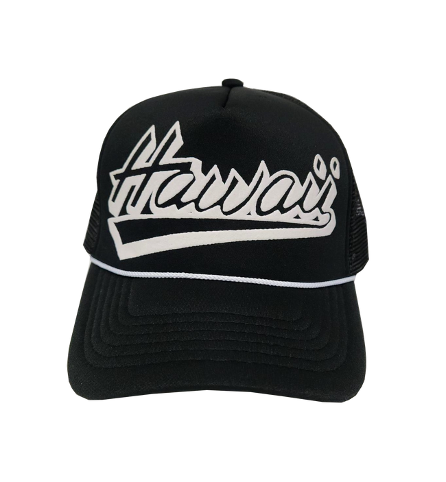 Hawaiian Headwear Shadow Hawaii Foam Trucker Hat - Black