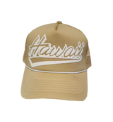 Hawaiian Headwear Shadow Hawaii Foam Trucker Hat - Tan