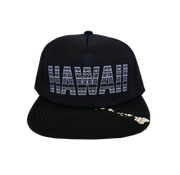 Hawaiian Headwear Tribal Hawaii Foam Trucker Hat - Black