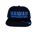 Hawaiian Headwear Tribal Hawaii Foam Trucker Hat - Blue