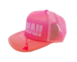 Hawaiian Headwear Tribal Hawaii Foam Trucker Hat - Pink