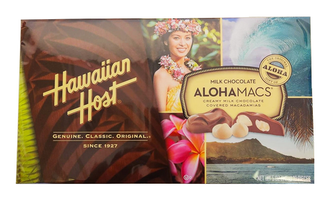 Hawaiian Host Milk Chocolate "ALOHAMACS" Creamy Milk Chocolate Covered Macadamias 5oz