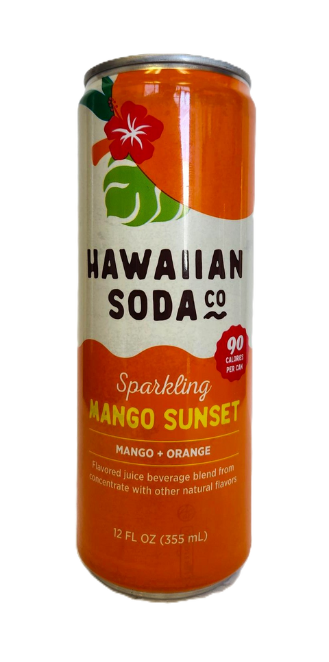 Hawaiian Soda Co. Sparkling Soda 12oz. - Mango Sunset