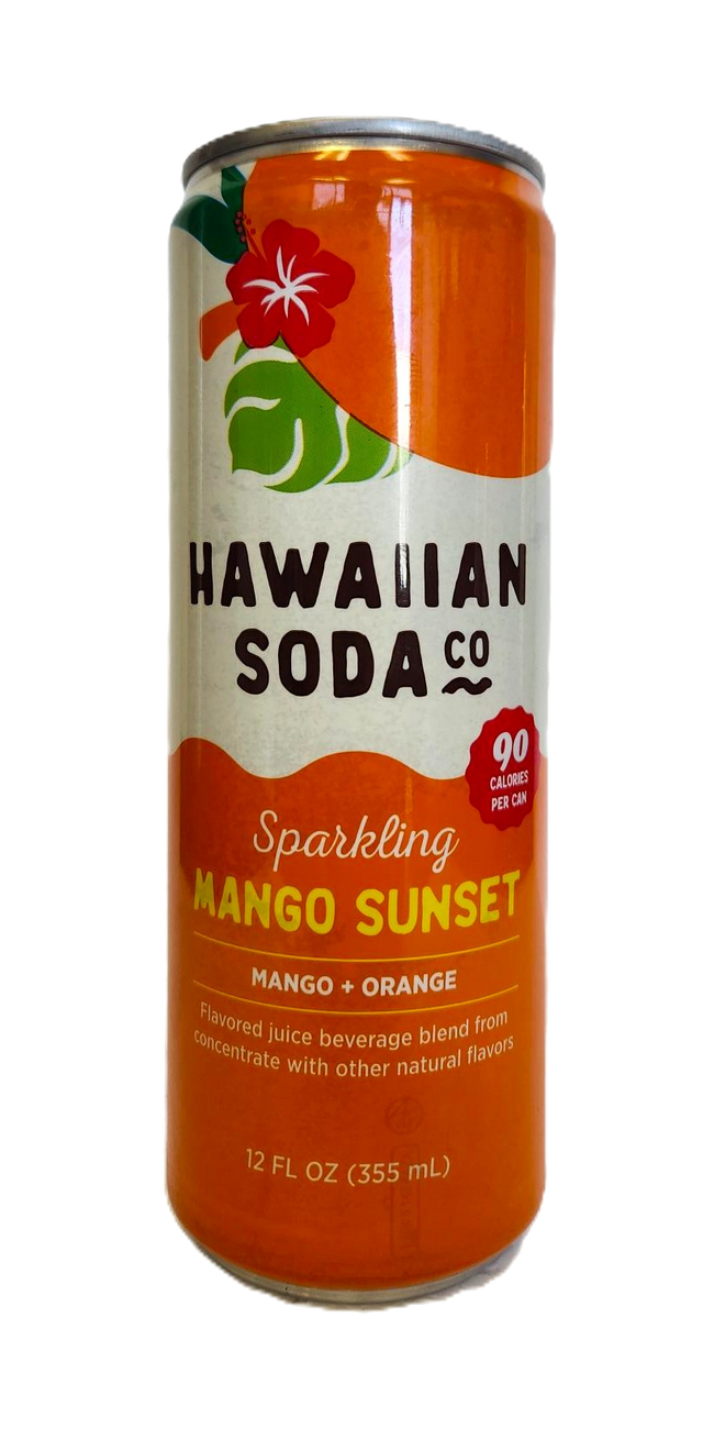 Hawaiian Soda Co. Sparkling Soda 12oz. - Mango Sunset