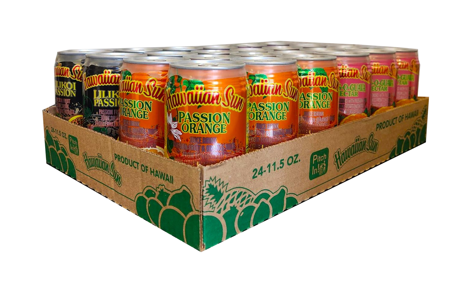 Hawaiian Sun Drink - Green Tea with Gingseng (24 Pack) | Free
