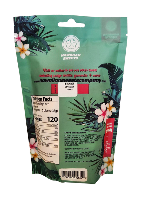 Hawaiian Sweets Salt Water Taffy - Mango 7oz.