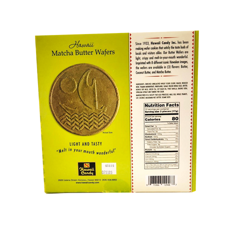 Hawaii Candy Hawaii Matcha Butter Wafers Gift Box 6oz