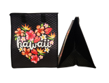 Tropical Paper Garden Hawaiian Hot/Cold Insulated Large Bag - HEARTFELT BLACK LRG