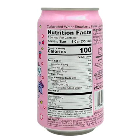 Hello Kitty Sparkling Soda - Strawberry 11.83 oz.
