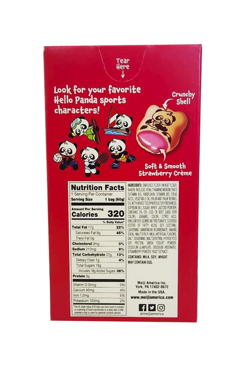 Hello Panda Biscuits with Strawberry Cream 2oz