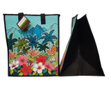 Tropical Paper Garden Hawaiian Hot/Cold Insulated Large Bag - HIBISCUS HORIZON AQUA LRG