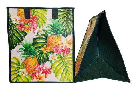 Tropical Paper Garden Hawaiian Hot/Cold Insulated Large Bag - HIDDEN GEMS CREAM LRG