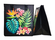 Tropical Paper Garden Hawaiian Hot/Cold Reusable Medium Bag - HISTORIC BLACK MED