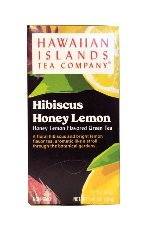 Hawaiian Islands Tea Co. Hibiscus Honey Lemon Flavored Green Tea 20CT/EA 1.41oz