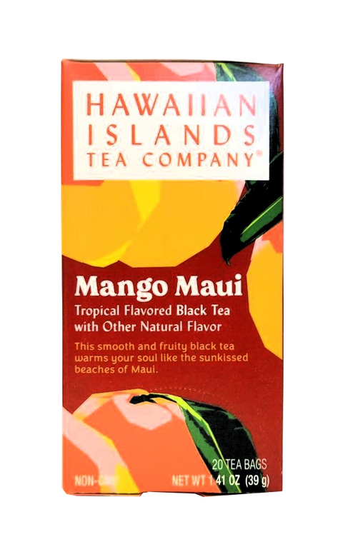 Hawaiian Islands Tea Co. Mango Maui Tropical Flavored Black Tea 20CT/EA 1.41oz