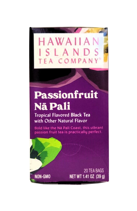 Hawaiian Islands Tea Co. Passion Fruit Napali Tropical Flavored Black Tea 20CT/EA 1.41oz