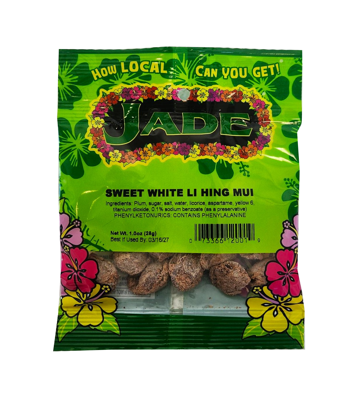 sweet Jade Sweet Li Hing Mui 1.25 oz - White | Made in Hawaii– Hawaii