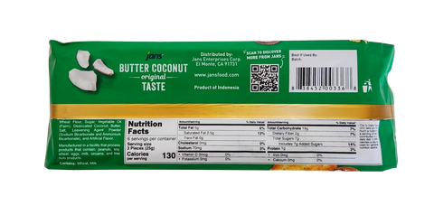 JANS Butter Coconut Cracker 5.6 oz.