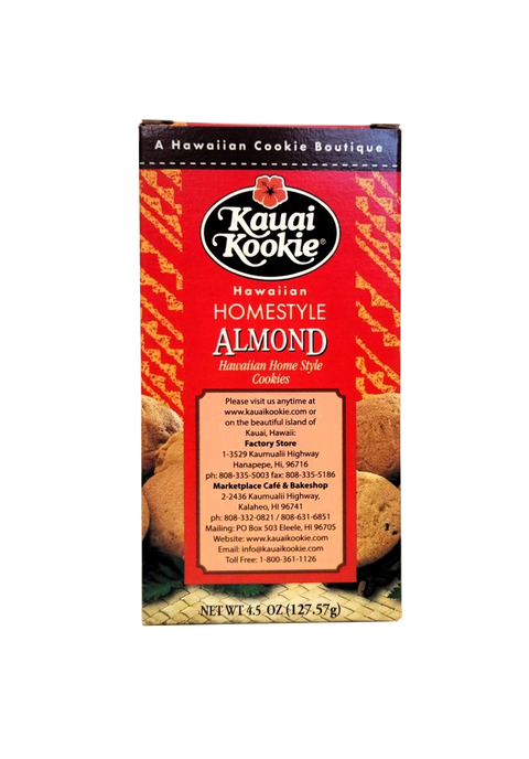 Kauai Kookie Almond Cookies 4.5oz