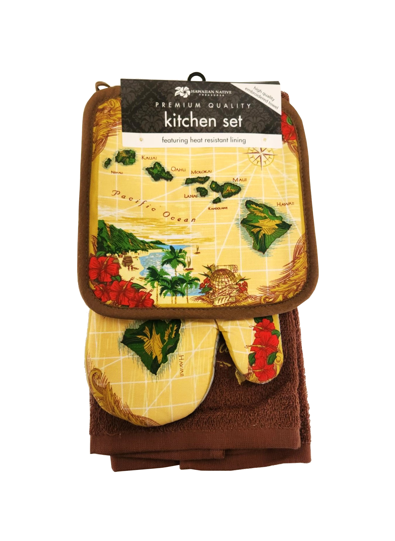 Premium Quality 3 pcs Kitchen Set - Brown Island Chain– Hawaii Food To You