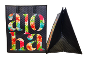 Tropical Paper Garden Hawaiian Hot/Cold Insulated Large Bag - KNOCK OUT BLACK