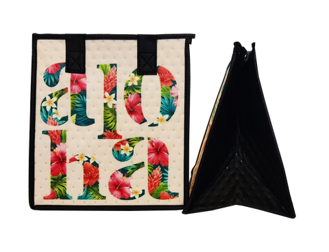 Tropical Paper Garden Hawaiian Hot/Cold Reusable Small Bag - KNOCKOUT CREAM PET