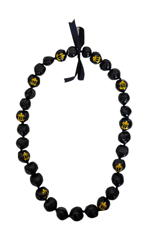 Kukui Nut Lei w/ Honu - Yellow