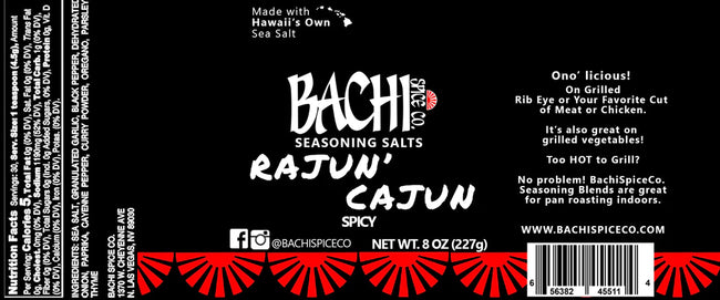 Bachi Spice Co. Rajun Cajun Spicy Seasoning  8oz