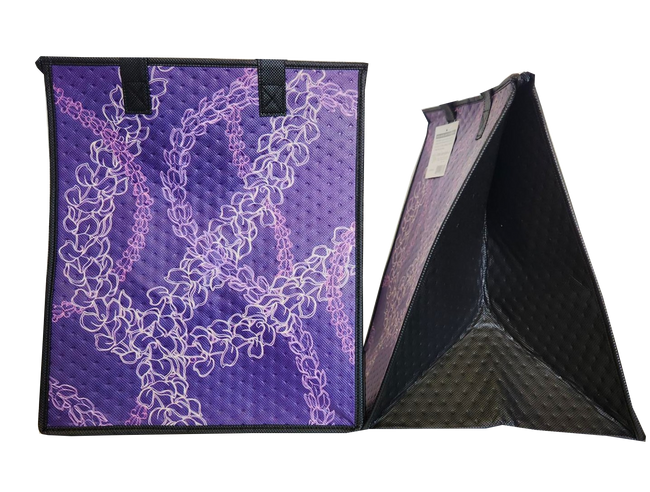 Tropical Paper Garden Hawaiian Hot/Cold Insulated Large Bag - LEID PURPLE LRG