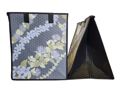 Tropical Paper Garden Hawaiian Hot/Cold Insulated Large Bag - LEIHUA GREY LRG