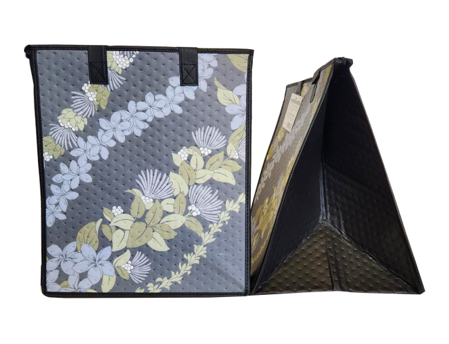 Tropical Paper Garden Hawaiian Hot/Cold Insulated Large Bag - LEIHUA GREY LRG