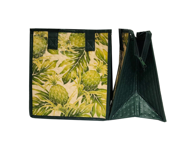 Tropical Paper Garden Hawaiian Hot/Cold Reusable Small Bag - LOCALLY GROWN GREEN