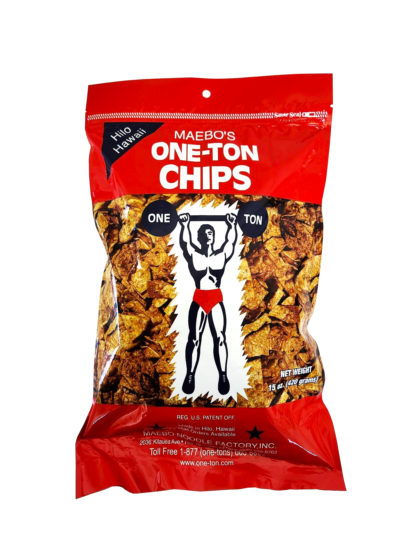ハワイ　one-tone chips Maebo's One-Ton Chips 15 oz.– Hawaii Food To You