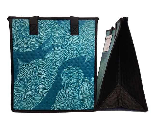 Tropical Paper Garden Hawaiian Hot/Cold Reusable Medium Bag - MAGIC ISLAND AQUA MED