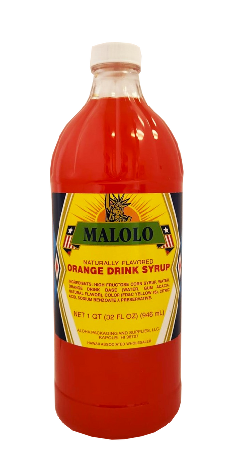 Malolo Orange Drink Syrup 32 oz