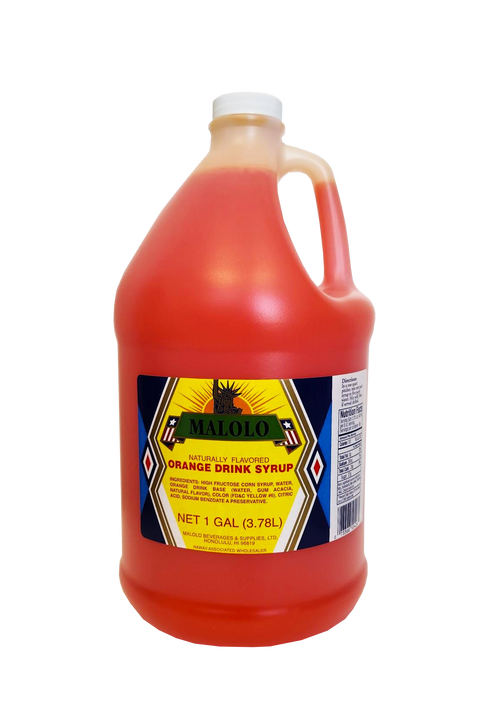 Malolo Orange Drink Syrup 1 Gallon