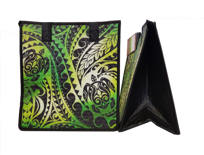 Tropical Paper Garden Hawaiian Hot/Cold Reusable Medium Bag - MALUAKA GREEN MED