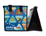 Tropical Paper Garden Hawaiian Hot/Cold Reusable Small Bag - MAPPED BLUE PET