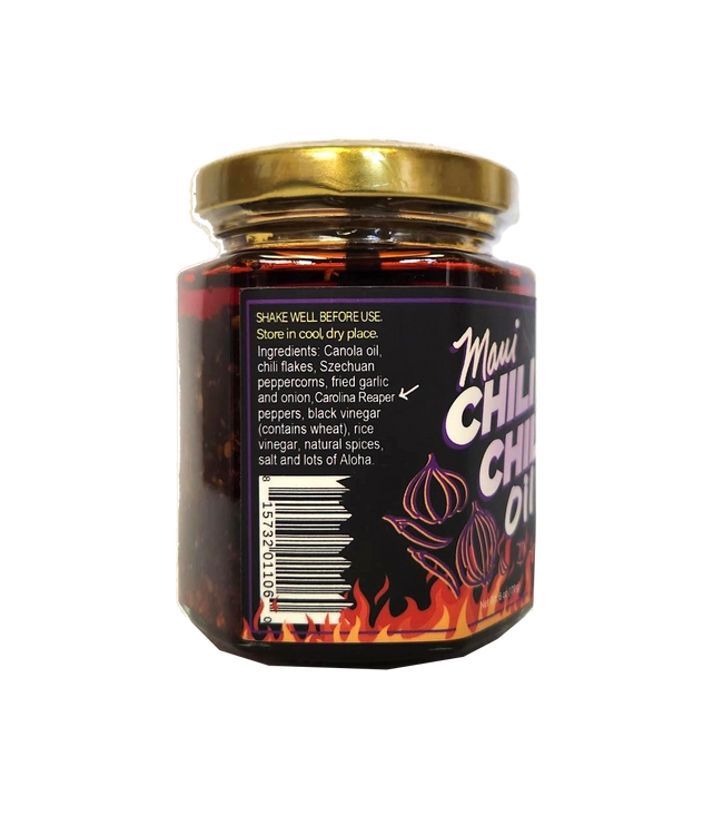 Maui Chili Chili Oil 6oz. - Yikes! Kine Spicy Chili Oil