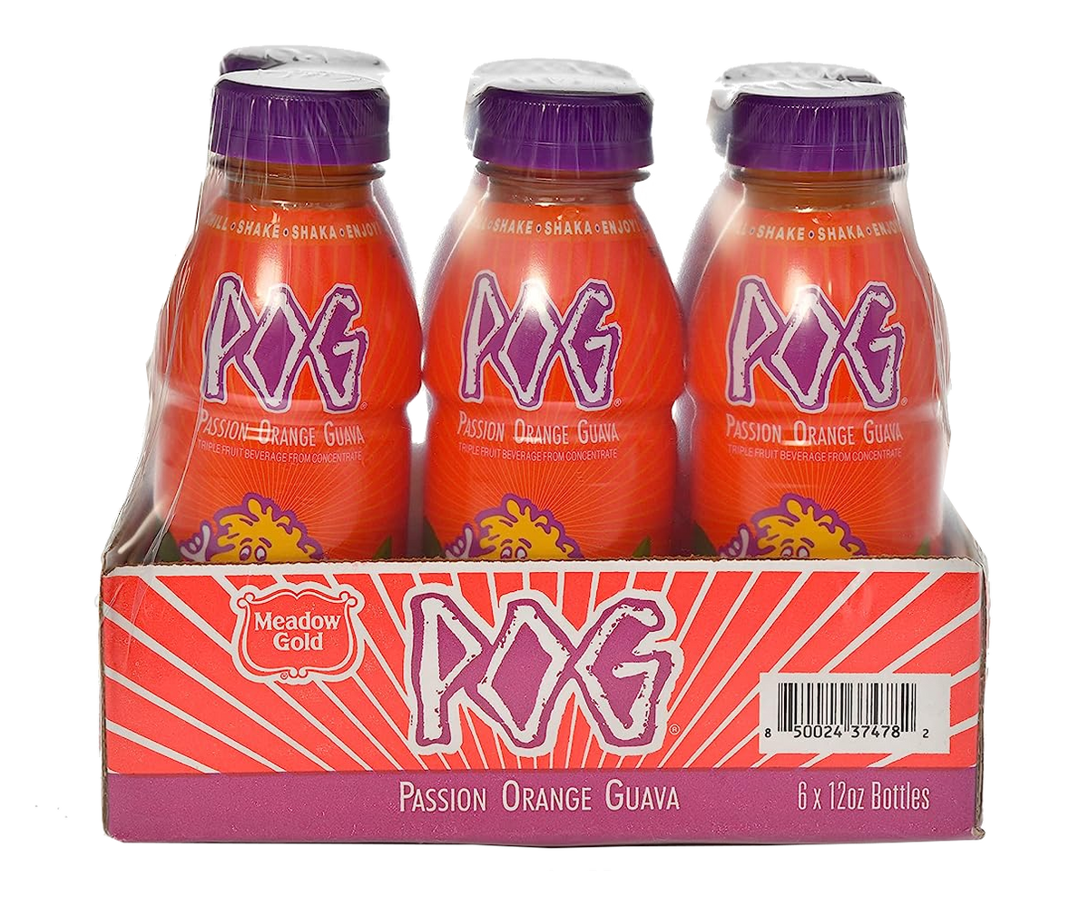 Meadow Gold POG (Passion, Orange, Guava) Drink 6-Pack 12oz.– Hawaii ...