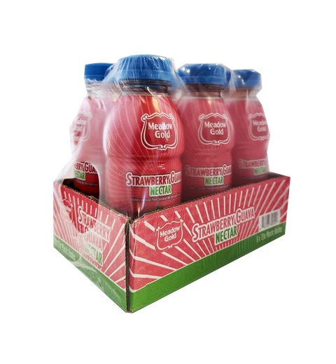 Meadow Gold Strawberry Guava Nectar Drink 6-Pack 12oz.