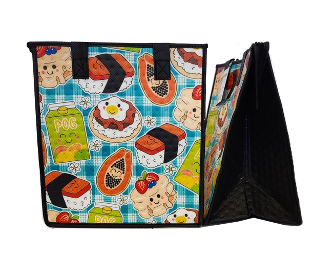 Tropical Paper Garden Hawaiian Hot/Cold Reusable Medium Bag - MUSUBI & MORE PALAKA TURQ MED