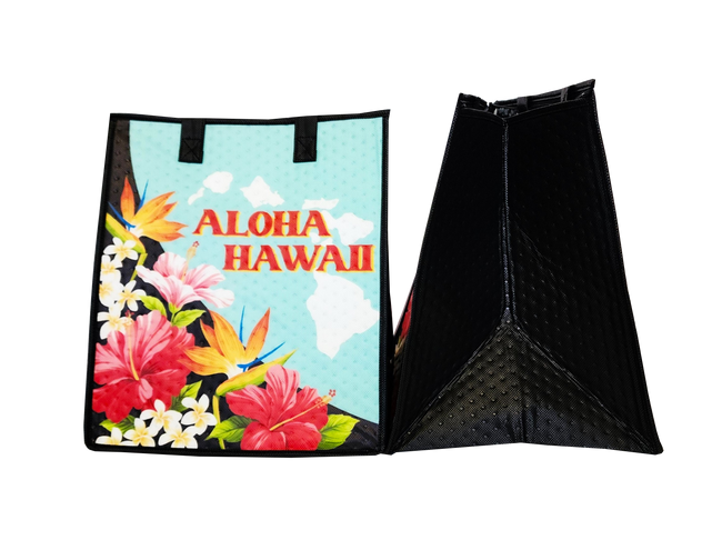 Tropical Paper Garden Hawaiian Hot/Cold Insulated Large Bag - NEIGHBORHOOD LARGE MINT