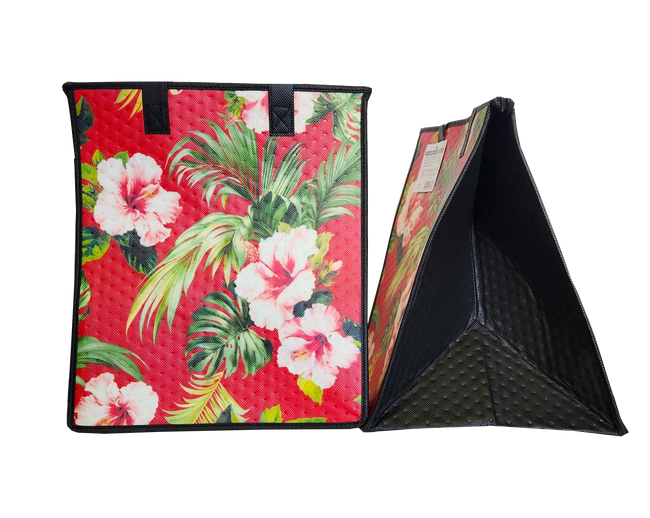 Tropical Paper Garden Hawaiian Hot/Cold Insulated Large Bag - NONFICTION RED LRG