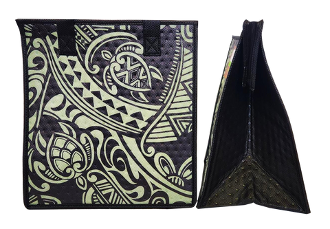 Tropical Paper Garden Hawaiian Hot/Cold Reusable Medium Bag - ODYSSEY BLACK MED
