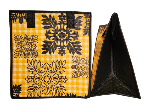 Tropical Paper Garden Hawaiian Hot/Cold Reusable Medium Bag - PANIPATCH GOLD MED