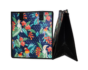 Tropical Paper Garden Hawaiian Hot/Cold Reusable Medium Bag - PARROTDISE NAVY