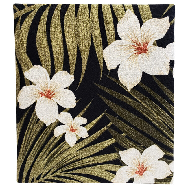 Premium 184 Pocket Photo Album - Black Plumeria and Palms