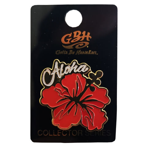 Pin - Aloha Red Hibiscus