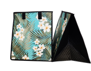 Tropical Paper Garden Hawaiian Hot/Cold Insulated Large Bag - PLUMERIA PALM SLATE LRG